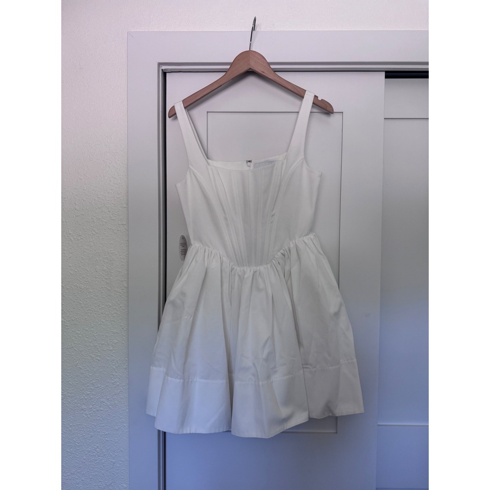 STAUD Landscape Dress White Size 6 - Picture 4 of 11